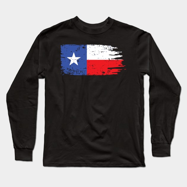 Texas Battle Flag Long Sleeve T-Shirt by Illustratorator